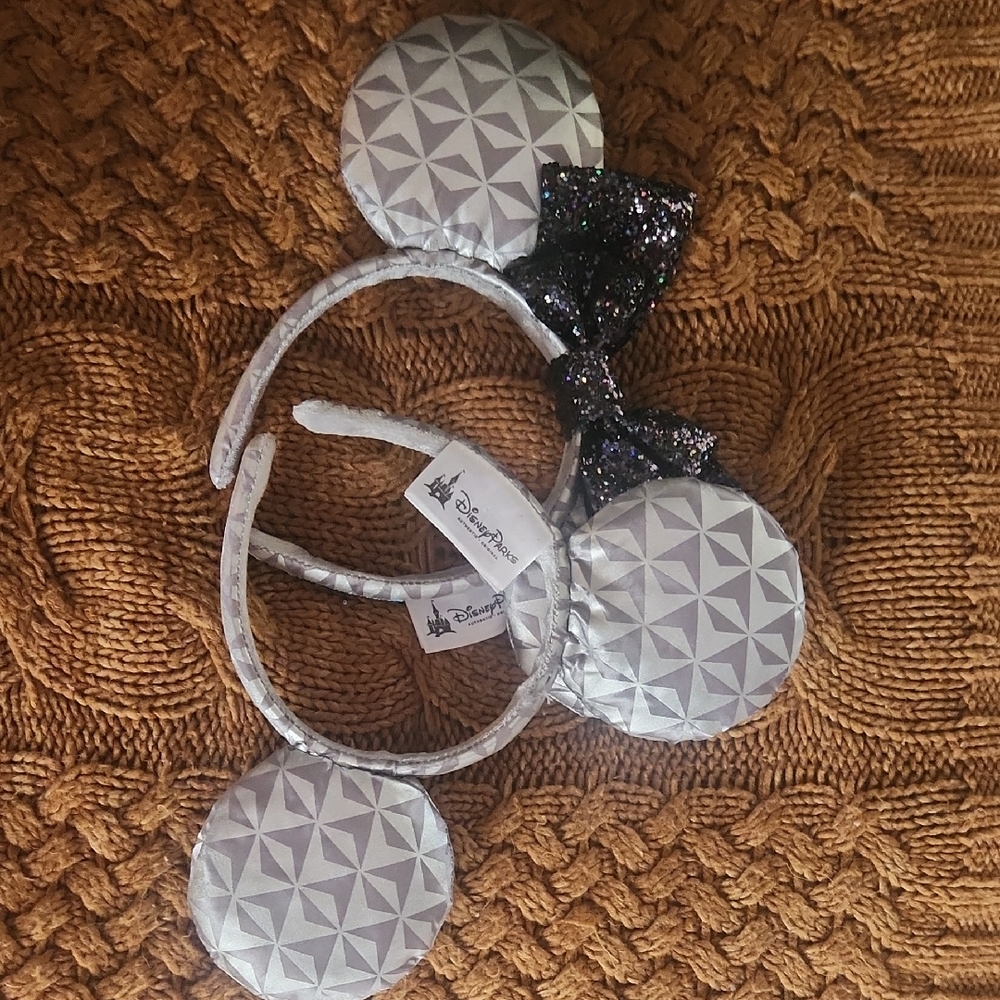 Disney Silver and Black Kids Headband with Ears and Bow